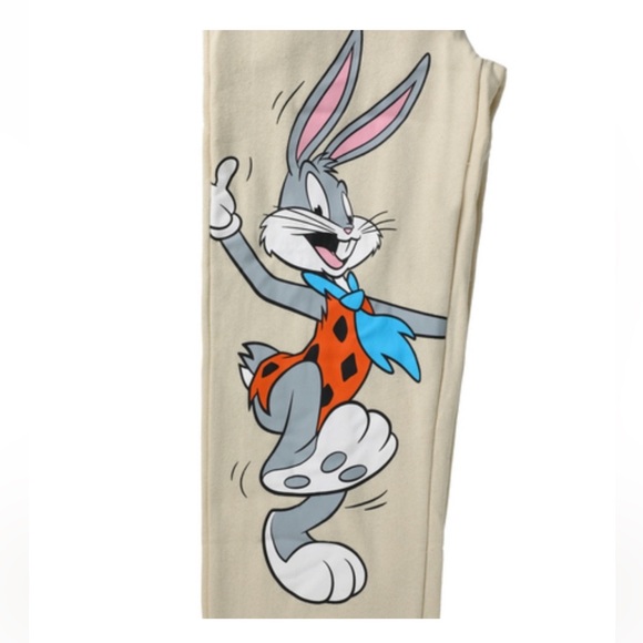 Yabba, Dabba Doo & Space Jam LOLA Tweety Bird Double Sided Sweatpants/ Joggers - Picture 4 of 12